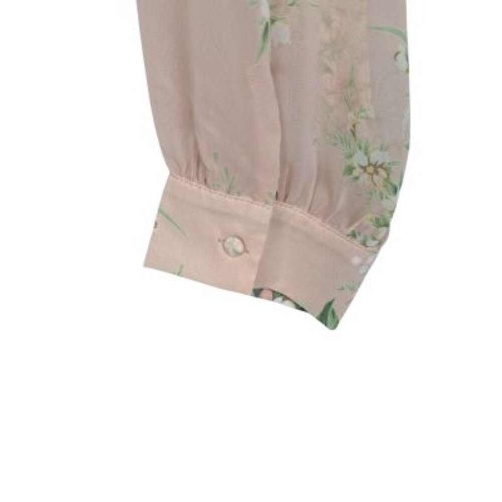 Lulu's Garden Gala Light Pink Floral Print Long Sleeve Shift Dress - Picture 7 of 10